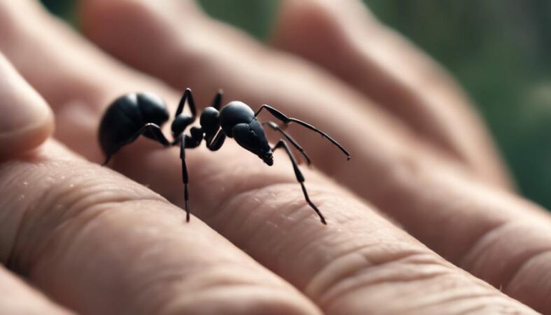 black ants and humans