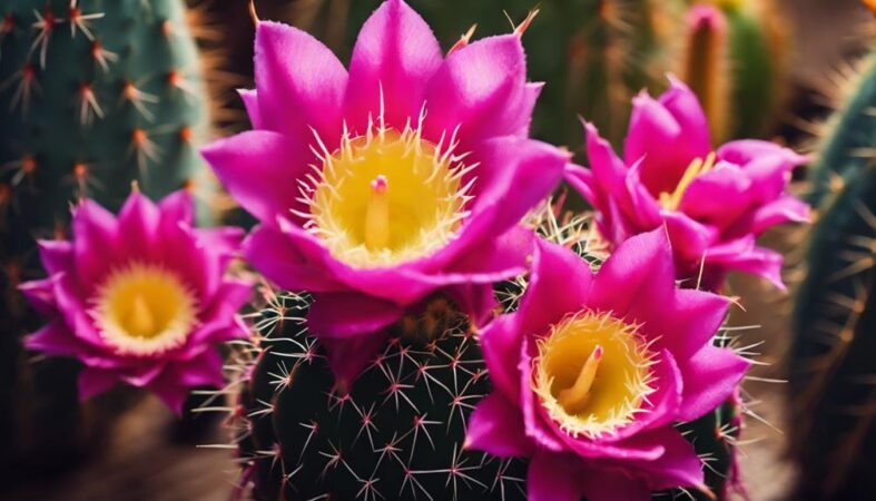 cactus con flores variados