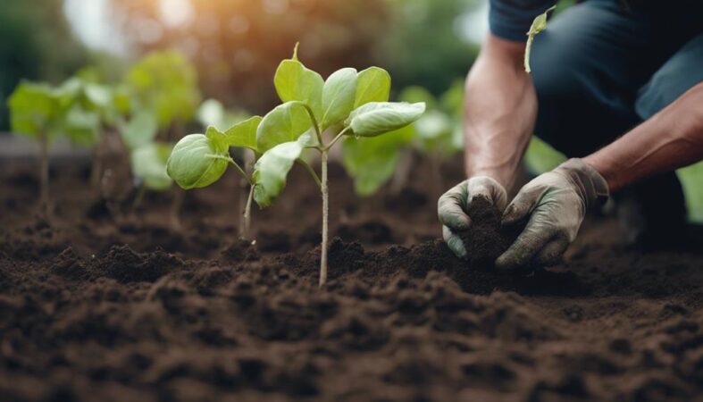 chayote seeds being planted