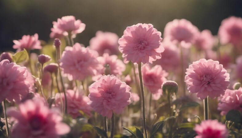 cuidado de flores rosadas