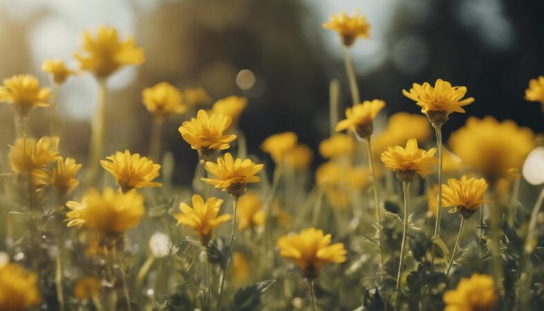 cuidado esencial flores amarillas