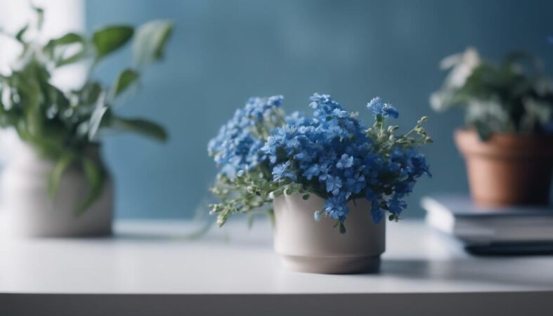 designing with blue flowers