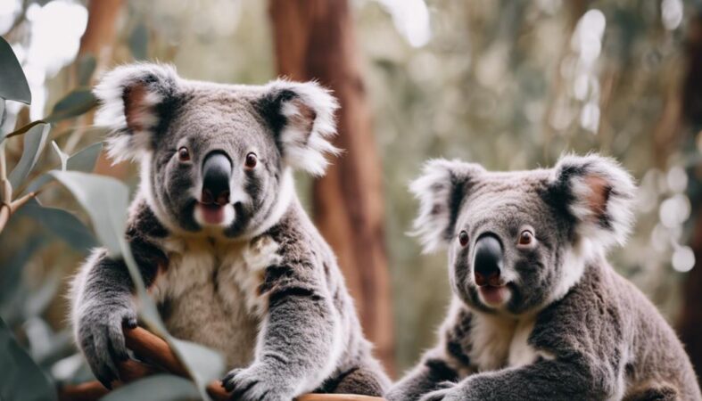 koalas en su entorno