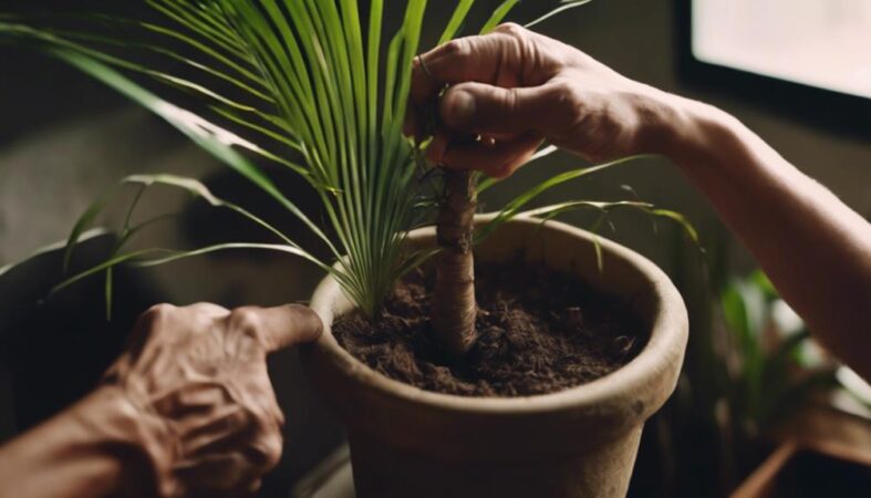 transplanting the areca palm